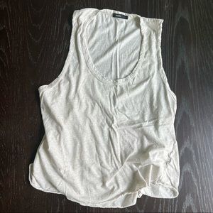 Bassike T-BACK TANK M Natural Grey Marle Racerback
